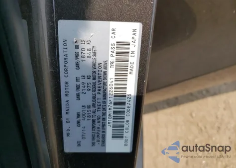 2015 Mazda 3 Grand Touring из США, поврежденный, VIN JM1BM1M76F1226041